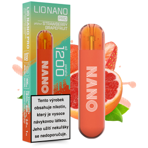 Elektronická cigareta jednorázová Lio Nano PRO Strawberry Grapefruit 16mg/ml