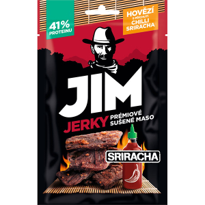 Sušené maso Jim Jerky Hovězí Chilli Sriracha 23g