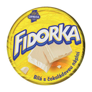 Fidorka Bílá s Čokoládovou Náplní 30g Opavia