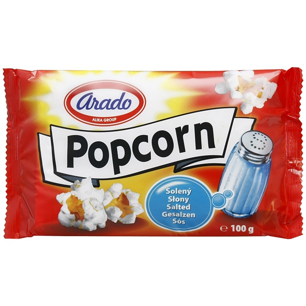 Popcorn Solený 100g Arado