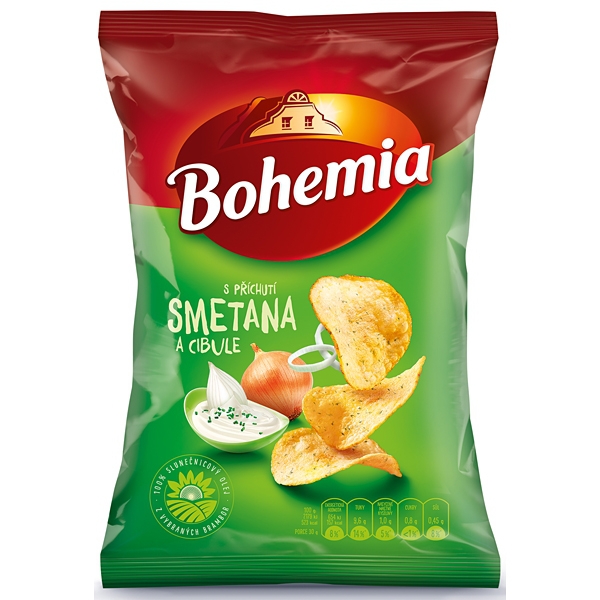 Bohemia Chips Smetana s Cibulí 70g