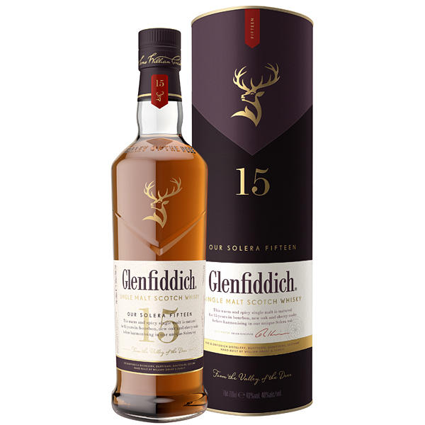 Whisky Glenfiddich 15YO 0,7l 40% (tuba)